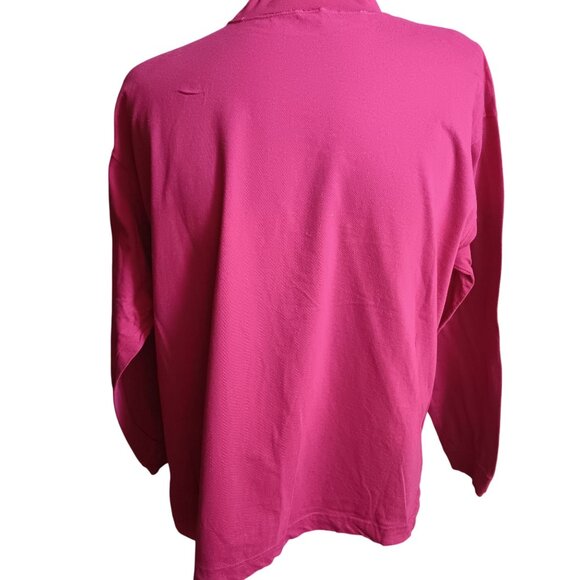 Large Vintage 90's Dockers T-shirt Levis Mens Long Sleeve Red Cotton Crewneck - Picture 4 of 5